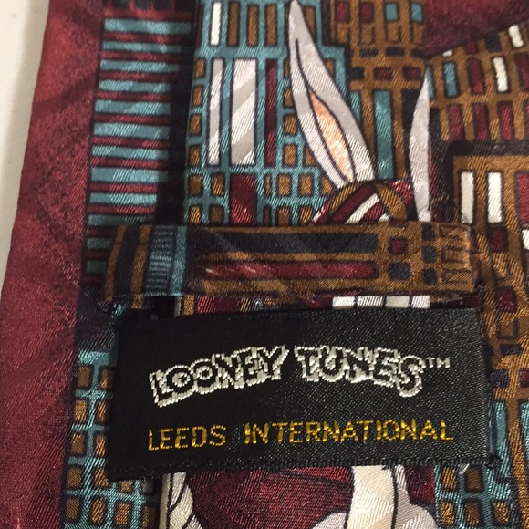 Looney Tunes Bugs Bunny Men’s 100% Silk Cartoon Neck Tie Leeds International - Picture 4 of 10